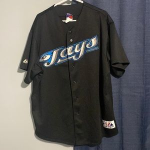 Throwback mens Blue Jays baseball jersey